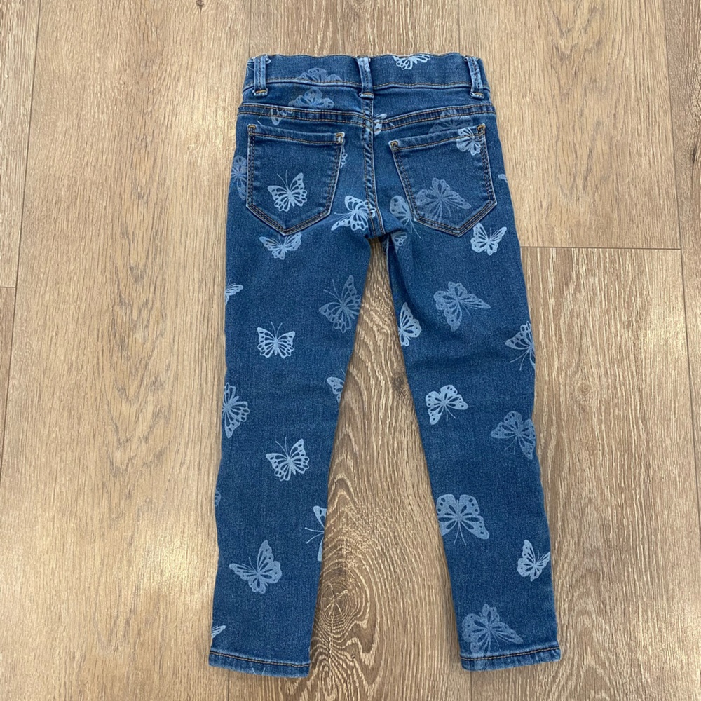 Denim Butterfly Print Jeggings - Picture 3 of 3